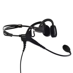 Lightweight Temple Transducer Headset